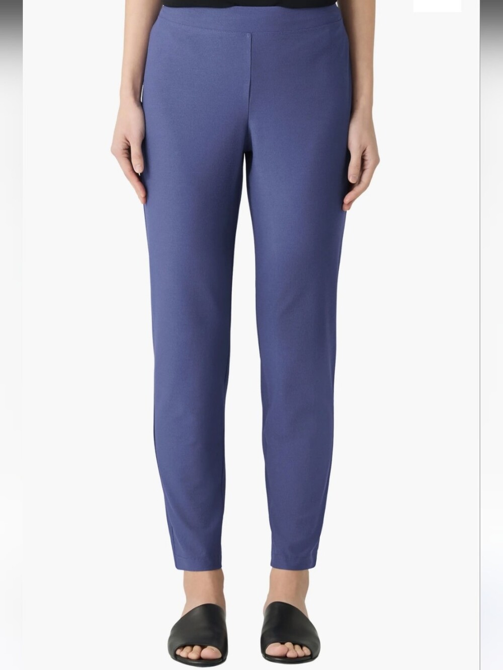Eileen Fisher Washable Stretch Crepe Slim Ankle Pants Size Large